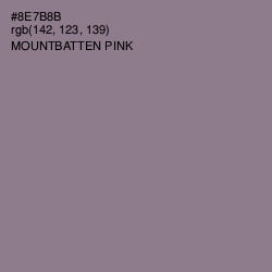#8E7B8B - Mountbatten Pink Color Image