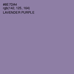 #8E7DA4 - Lavender Purple Color Image