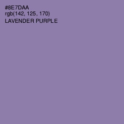 #8E7DAA - Lavender Purple Color Image