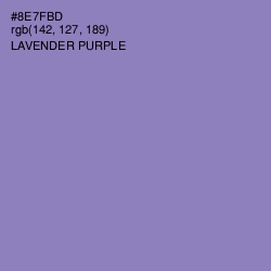 #8E7FBD - Lavender Purple Color Image
