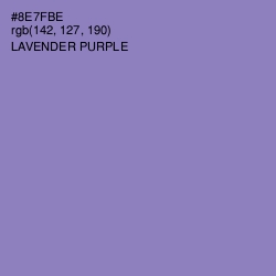 #8E7FBE - Lavender Purple Color Image