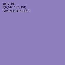 #8E7FBF - Lavender Purple Color Image