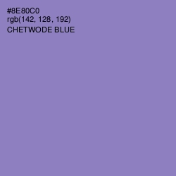 #8E80C0 - Chetwode Blue Color Image