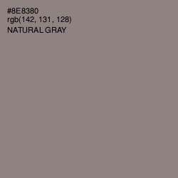 #8E8380 - Natural Gray Color Image