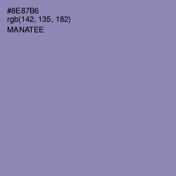 #8E87B6 - Manatee Color Image