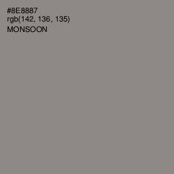 #8E8887 - Monsoon Color Image