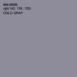 #8E8B9B - Oslo Gray Color Image