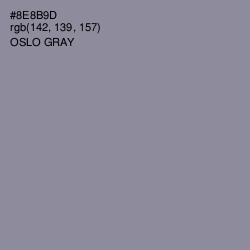 #8E8B9D - Oslo Gray Color Image