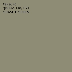 #8E8C75 - Granite Green Color Image