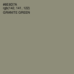 #8E8D7A - Granite Green Color Image
