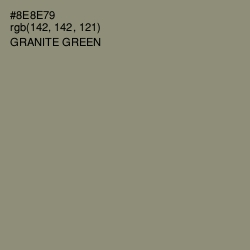 #8E8E79 - Granite Green Color Image