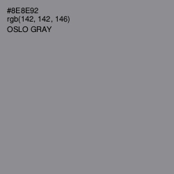 #8E8E92 - Oslo Gray Color Image