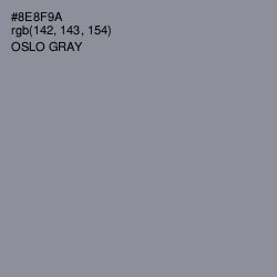 #8E8F9A - Oslo Gray Color Image