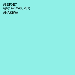 #8EF0E7 - Anakiwa Color Image