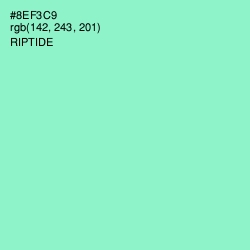 #8EF3C9 - Riptide Color Image