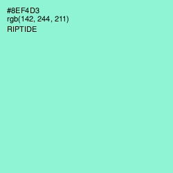 #8EF4D3 - Riptide Color Image