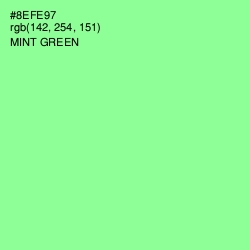 #8EFE97 - Mint Green Color Image