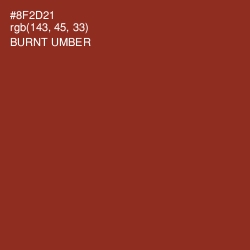 #8F2D21 - Burnt Umber Color Image