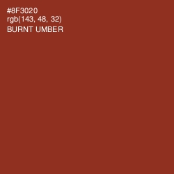 #8F3020 - Burnt Umber Color Image