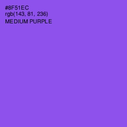 #8F51EC - Medium Purple Color Image