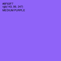 #8F63F7 - Medium Purple Color Image
