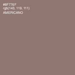 #8F776F - Americano Color Image