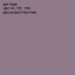 #8F7B8B - Mountbatten Pink Color Image