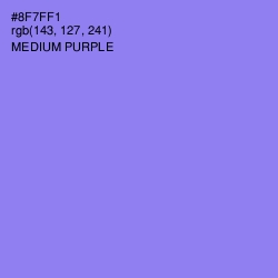 #8F7FF1 - Medium Purple Color Image