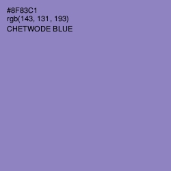 #8F83C1 - Chetwode Blue Color Image