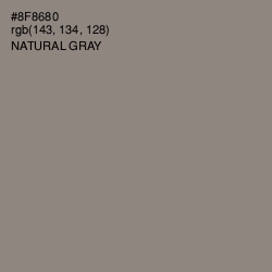#8F8680 - Natural Gray Color Image
