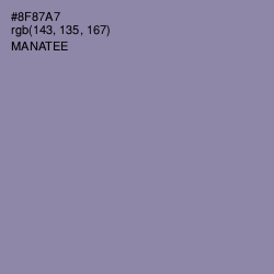 #8F87A7 - Manatee Color Image