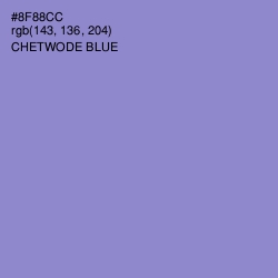 #8F88CC - Chetwode Blue Color Image