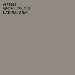 #8F8B83 - Natural Gray Color Image