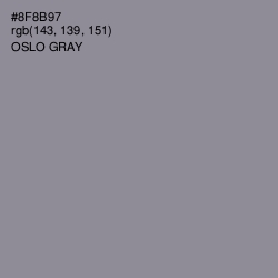 #8F8B97 - Oslo Gray Color Image