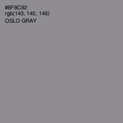 #8F8C92 - Oslo Gray Color Image