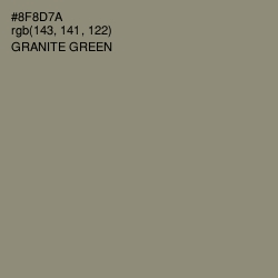 #8F8D7A - Granite Green Color Image