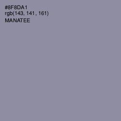 #8F8DA1 - Manatee Color Image