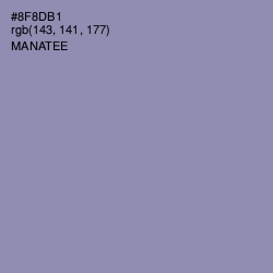 #8F8DB1 - Manatee Color Image