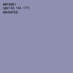 #8F90B1 - Manatee Color Image