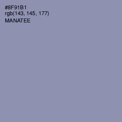 #8F91B1 - Manatee Color Image