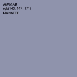 #8F93AB - Manatee Color Image