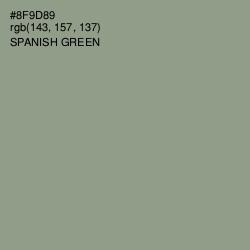 #8F9D89 - Spanish Green Color Image