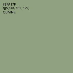 #8FA17F - Olivine Color Image