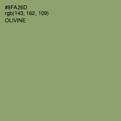 #8FA26D - Olivine Color Image