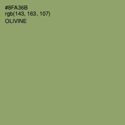 #8FA36B - Olivine Color Image