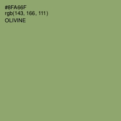 #8FA66F - Olivine Color Image
