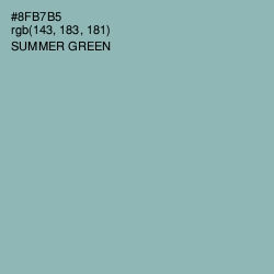 #8FB7B5 - Summer Green Color Image