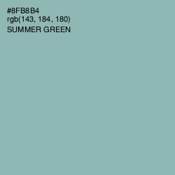 #8FB8B4 - Summer Green Color Image