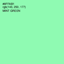 #8FFAB1 - Mint Green Color Image