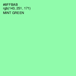 #8FFBAB - Mint Green Color Image